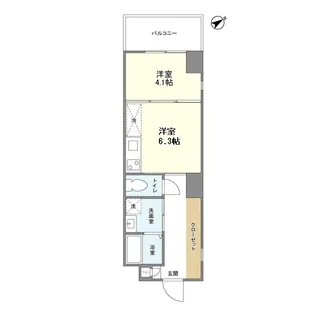 MIMOSA TERRACE【402号室】の間取り