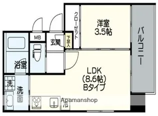 アヴァンティ祇園【10階】の間取り