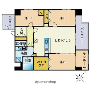 A−STYLE六本松【9階】の間取り