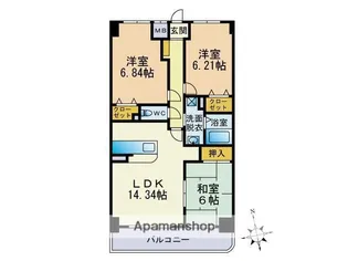 Cantina小笹【5階】の間取り