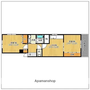 コーポ高山【2階】の間取り