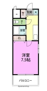 サザン薬院(旧PLEAST薬院南)【5階】の間取り