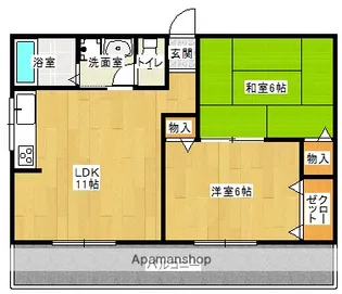 バナナアパート【2階】の間取り