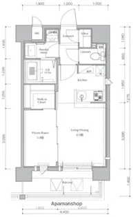 ネストピア大濠公園駅前Ⅱ【9階】の間取り