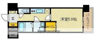 サヴォイ博多スーペリア【13階】の間取り