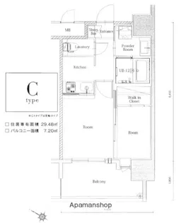 エンクレスト博多駅前ART【4階】の間取り