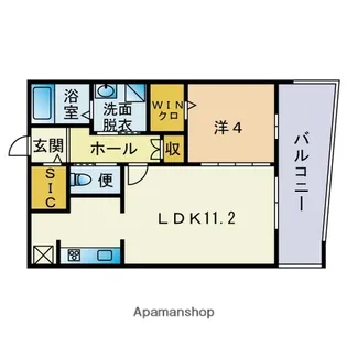 ナインステイツ唐人町【3階】の間取り