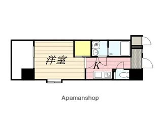 RUPIEレジデンス渡辺通【7階】の間取り