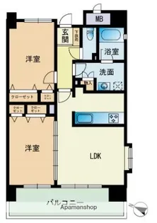 エコルクス赤坂Ⅱ【9階】の間取り