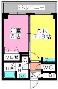 ベイシック大名【9階】の間取り