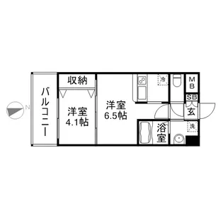 エンクレスト大橋【2階】の間取り