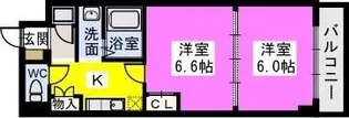 ユニティ美野島【2階】の間取り