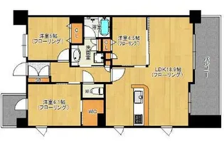 サンメゾン大濠公園北【0401号室】の間取り