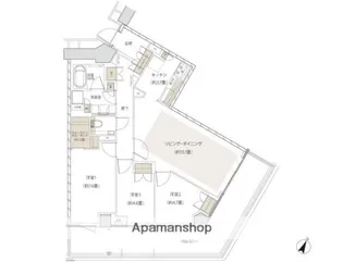 ザ・パークハウス福岡タワーズWEST【17階】の間取り