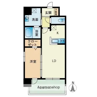 マジェスティ赤坂【7階】の間取り