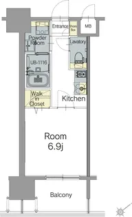 エンクレスト天神TERRACE【11階】の間取り