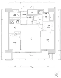 エンクレスト博多駅南FIT【12階】の間取り