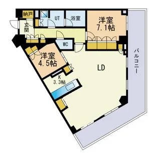 ザ・パークハウス福岡タワーズWEST【25階】の間取り