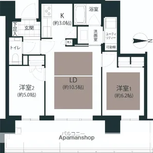 グランドメゾン浄水ガーデンシティセントラルフォレストⅡ【5階】の間取り