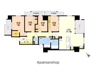グランドメゾン桜坂ヒルズ【11階】の間取り