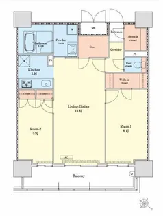 RJRプレシア天神サウス【15階】の間取り