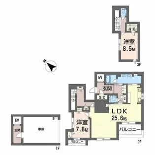シャーメゾン浄水通り【2階】の間取り