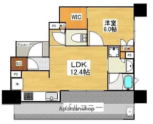 グランドメゾン薬院ザ・タワーレジデンス【8階】の間取り