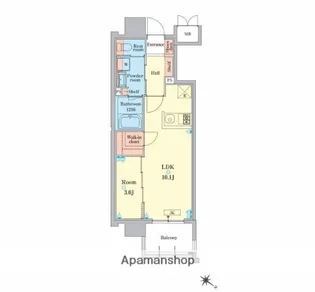 RJRプレシア高砂【9階】の間取り