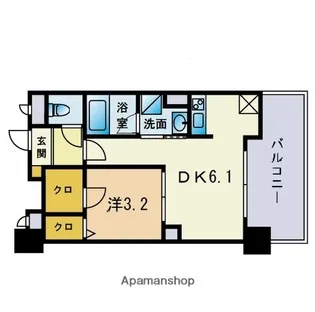HF平尾レジデンス【2階】の間取り