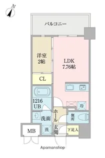 プロシード日赤通り【8階】の間取り