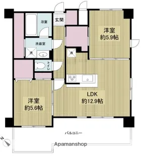 BPRレジデンス高宮【7階】の間取り