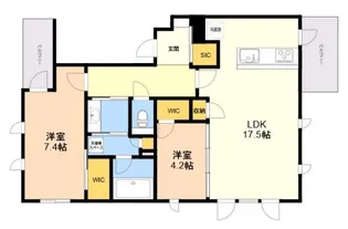 S-RESIDENCE平尾WEST【4階】の間取り
