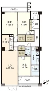 BRILLIA平尾浄水【4階】の間取り