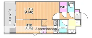 KABAYA GARDEN HAKATA【9階】の間取り
