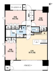 福岡県福岡市中央区荒戸1丁目【マンション】の間取り