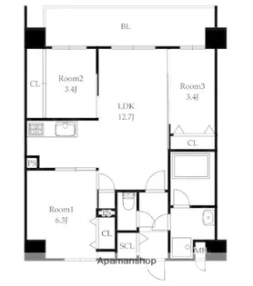 MODERN ASPIRATION 大濠公園【3階】の間取り