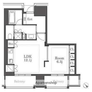 グランドメゾン福岡THE CENTRAL LUXE【7階】の間取り