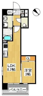 ラフレシーサ博多駅南Ⅵ【5階】の間取り