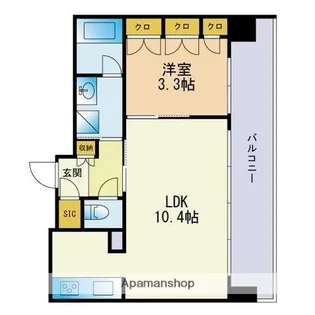 クラス博多駅南【11階】の間取り