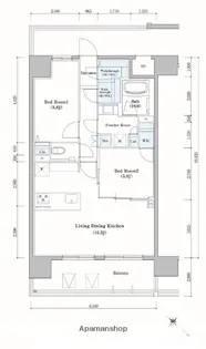 2LDKの間取り画像
