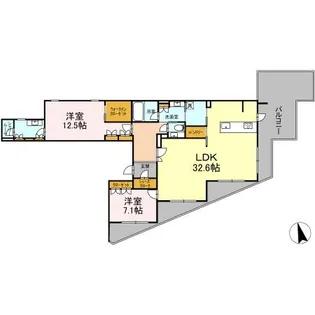 フォレスタリア高宮浄水【2階】の間取り