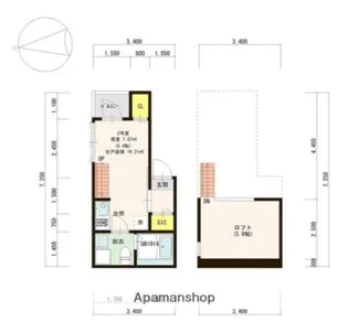 ルイ・レジデンス唐人町【2階】の間取り