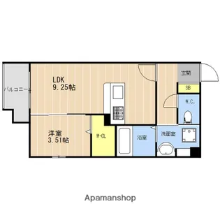 LIBTH高宮東Ⅱ【4階】の間取り