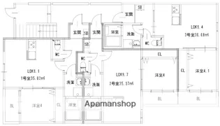 プレステージ高宮駅前【3階】の間取り