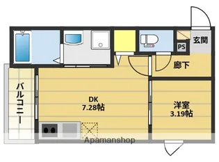 AMALFI 西公園【1階】の間取り