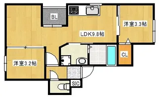 THE ROPPONMATSU【1階】の間取り