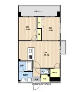 グランドレジデンス高宮【4階】の間取り