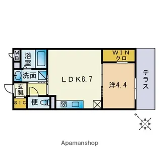 GD OHASHI APARTMENT【1階】の間取り