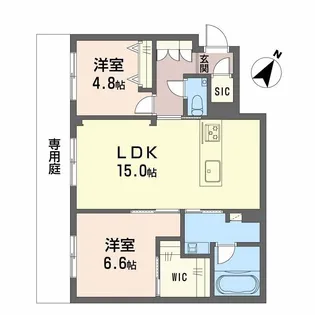シャーメゾン高宮通り【1階】の間取り