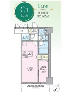 PAVANA JIONNE寺町通り【3階】の間取り